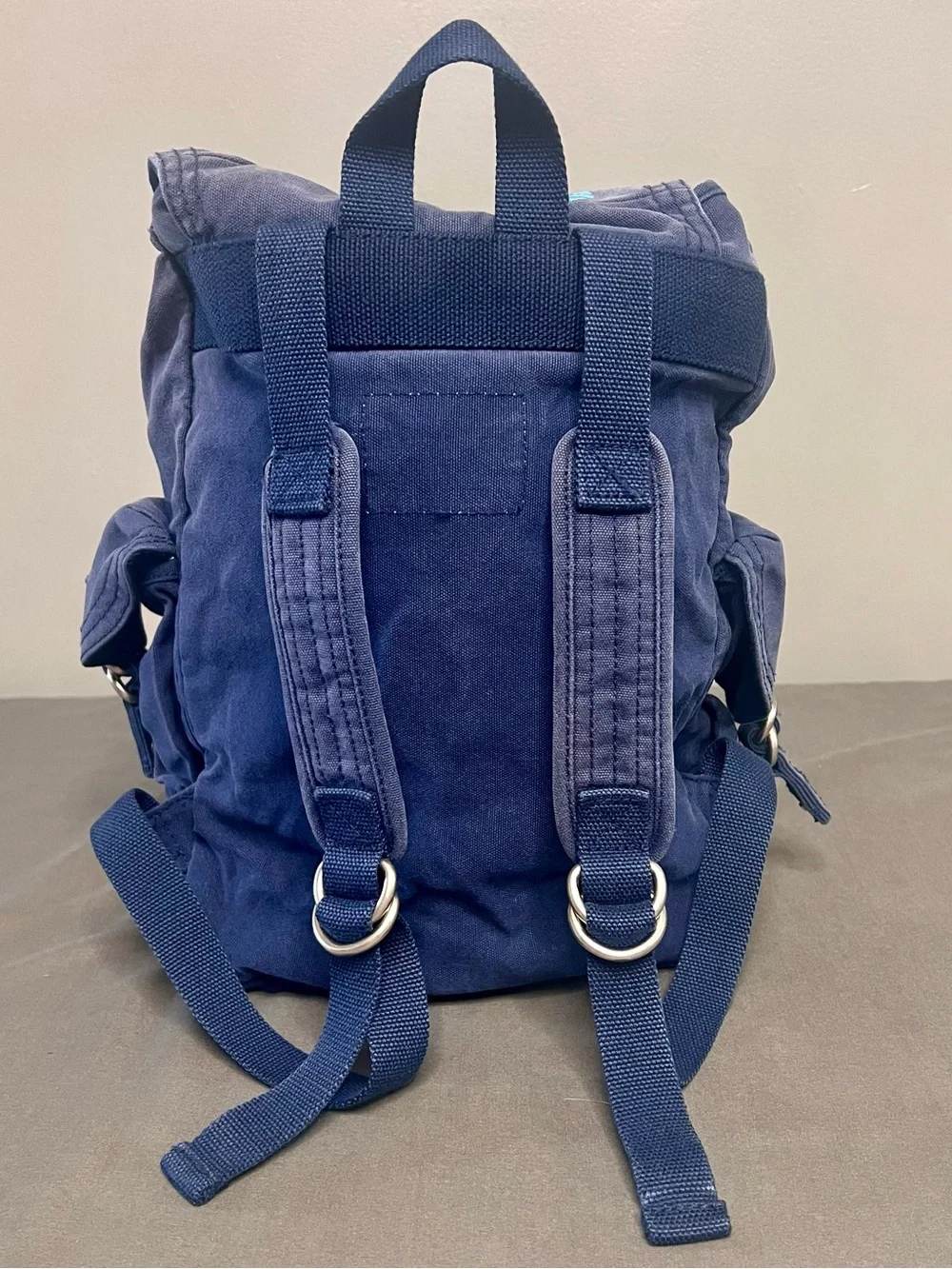 VTG Y2K Aeropostale Navy Blue Canvas Drawstring Rucksack Small Backpack